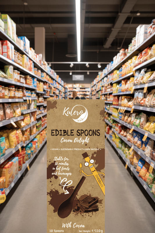Stroodles Edible Spoons (14cm) - Cocoa - 10pc