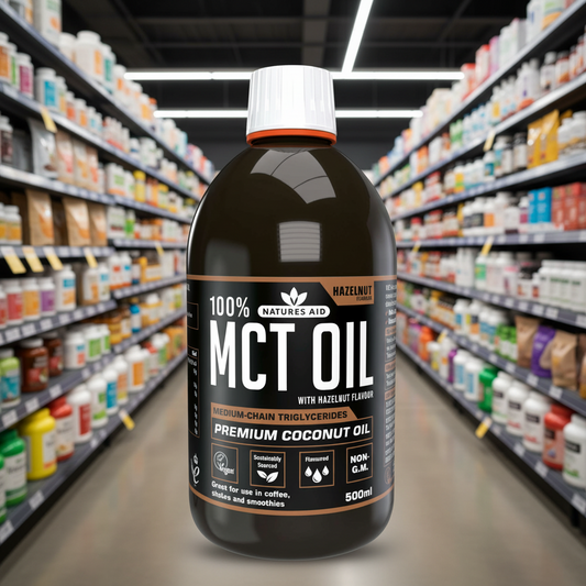 Natures Aid 100% MCT Oil Hazelnut - 500ml