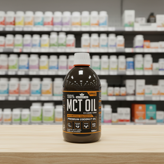 Natures Aid 100% MCT Oil Caramel - 500ml