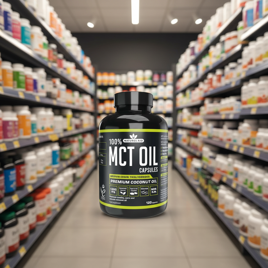 Natures Aid 100% MCT Oil Caramel - 120caps