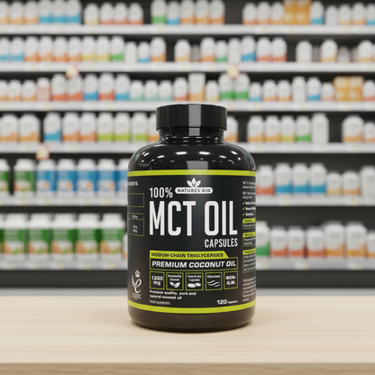 Natures Aid 100% MCT Oil Caramel - 120caps