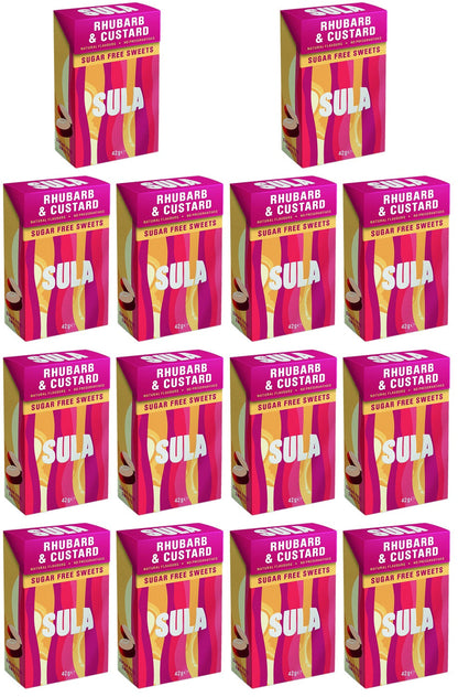 14 x Sula Rhubarb & Custard Sugar Free - 42g