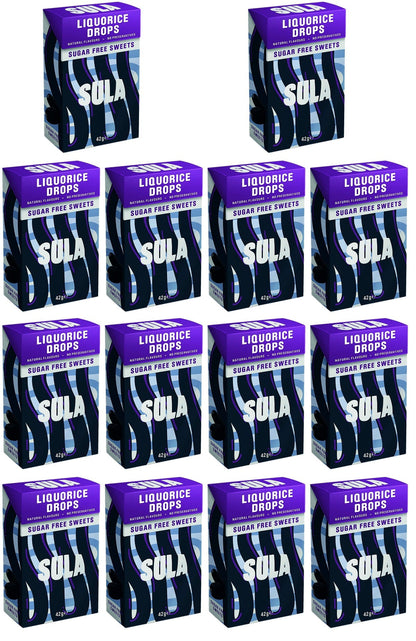 14 x Sula Liquorice Sugar Free - 42g