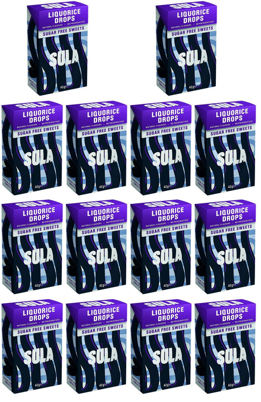 14 x Sula Liquorice Sugar Free - 42g