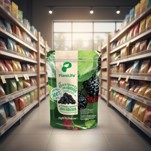 PlantLife Organic Black Mulberries - 80g