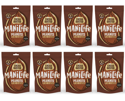 8 x ManiLife Cocoa Dusted Peanuts - 75g