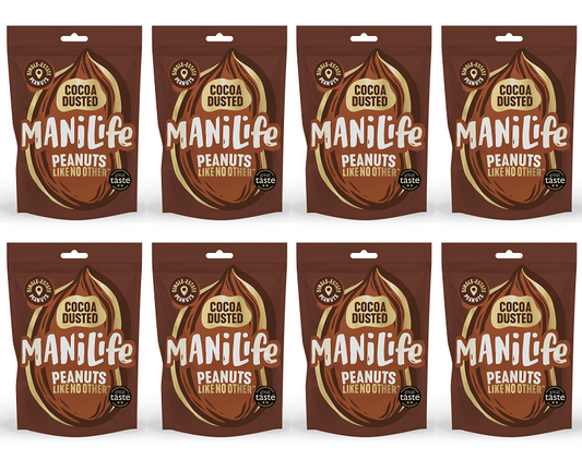 8 x ManiLife Cocoa Dusted Peanuts - 75g