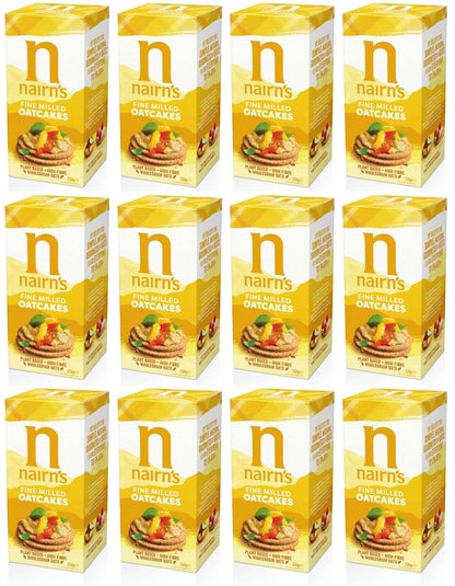 12 x Nairn's Fine Milled Oatcakes - 218g