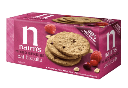 10 x Nairn's Mixed Berry Oat Biscuits - 200g