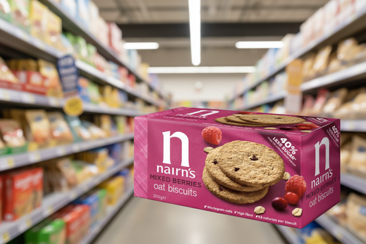 10 x Nairn's Mixed Berry Oat Biscuits - 200g