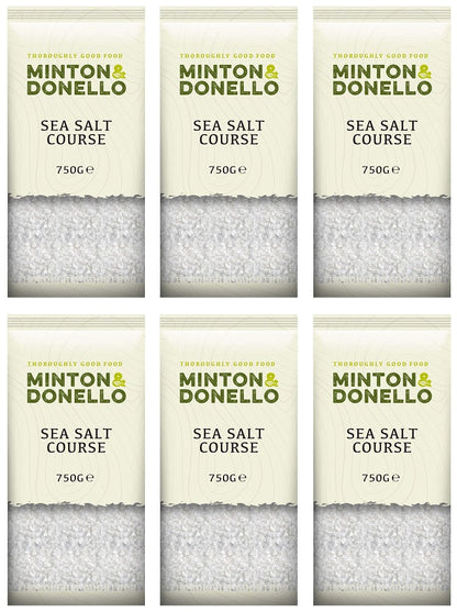 6 x Minton & Donello Sea Salt Coarse - 750g