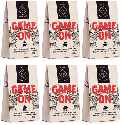 6 x Bohns Game On Dry Spice Rub - 60g