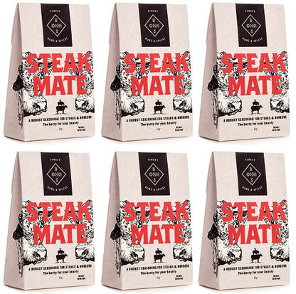 6 x Bohns Steak Mate Dry Spice Rub - 60g