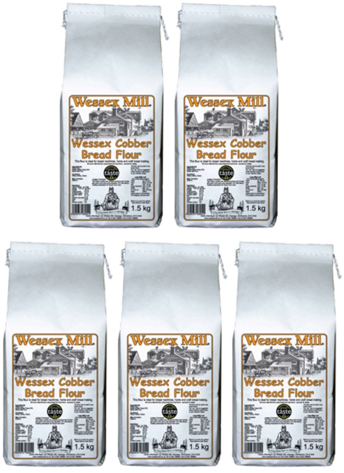 5 x Wessex Mill Wessex Cobber Bread Flour - 1.5kg
