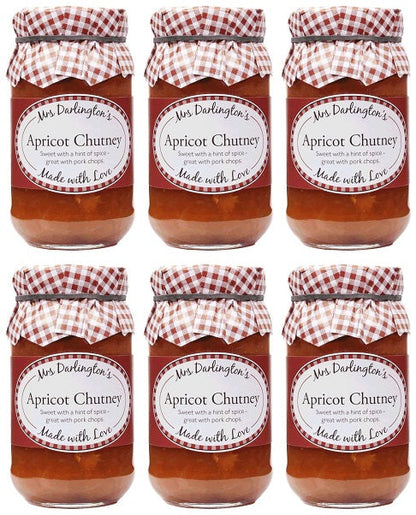 6 x Mrs Darlington's Apricot Chutney - 312g
