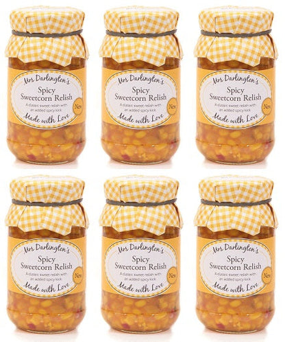 6 x Mrs Darlington's Spicy Sweetcorn Relish - 300g