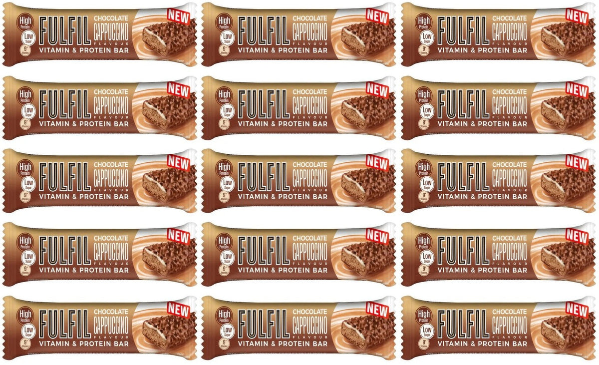 15 x Fulfil Cappucino Vitamin & Protein Bar - 55GM
