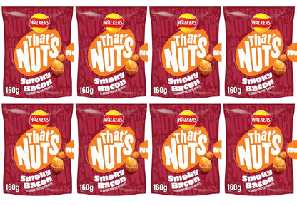 8 x Thats Nuts Walkers Smoky Bacon  - 160GM