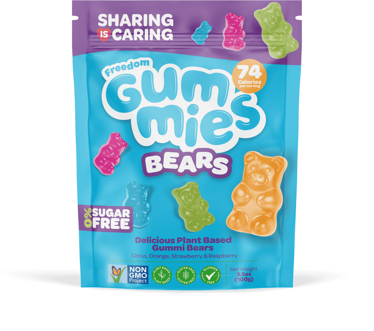 10 x Freedom Gummies Bears - 100g