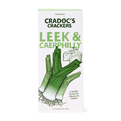 6 x Cradoc's Leek and Caerphilly Cheese Crackers - 80g