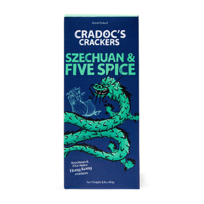 6 x Cradoc's Szechuan & Five Spice Crackers - 80g
