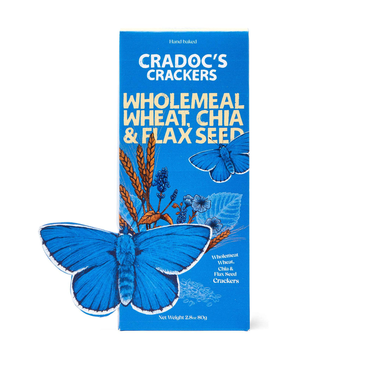 6 x Cradoc's Wholemeal, Flax & Chia Crackers - 80g