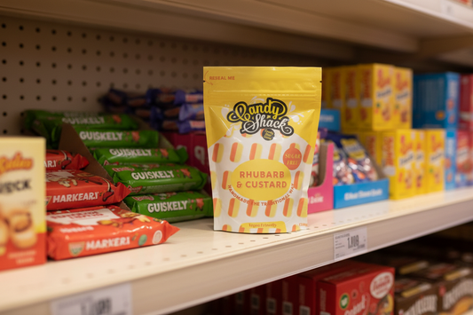 12 x Candyshack Sugar Free Rhubarb & Custard - 120g