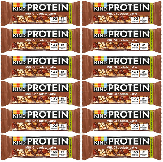 12 x Kind Protein Milk Chocolate Latte 50G