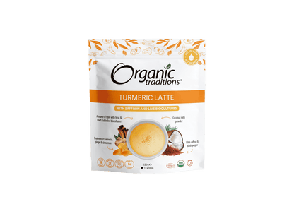 Organic Traditions Org Turmeric Latte with Saffron - 150g