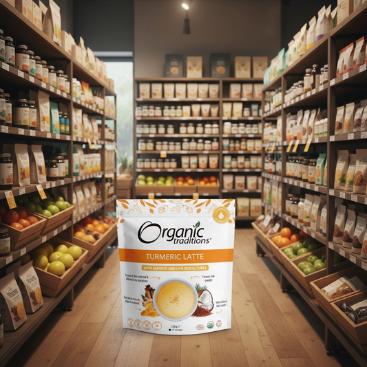 Organic Traditions Org Turmeric Latte with Saffron - 150g