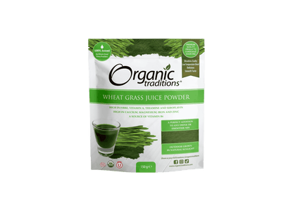 Organic Traditions Org Wheat Grass Juice Powder - 150g