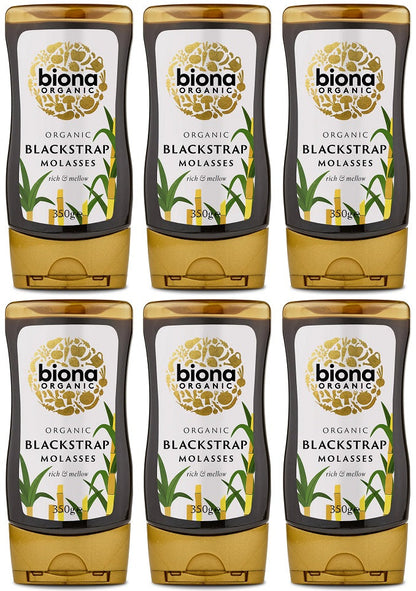 6 x Biona Organic Blackstrap Molasses - 350g