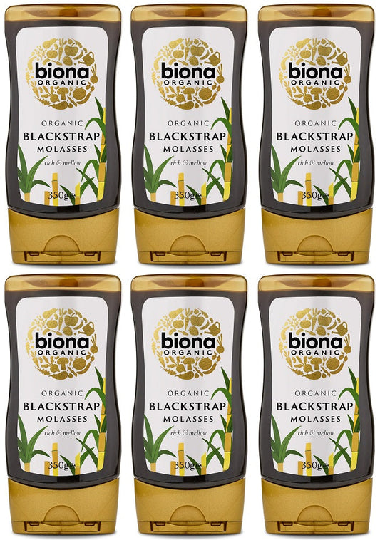 6 x Biona Organic Blackstrap Molasses - 350g