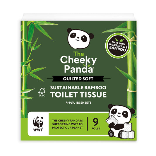The Cheeky Panda Quilted Bamboo Toilet Tissue - 9Rolls