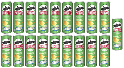 19 X Pringles Sour Cream & Onion 165G