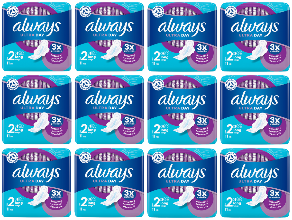 12 X Always Ultra Long Wings 11 PACK