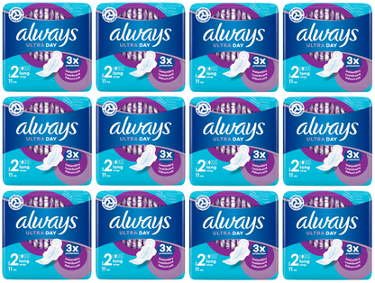 12 X Always Ultra Long Wings 11 PACK