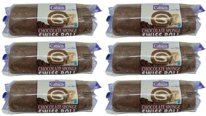 6 X Cabico Chocolate Swiss Roll 300GM