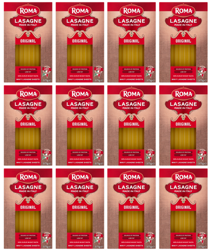 12 x Roma Lasagne Wavy Sheet 375Gm