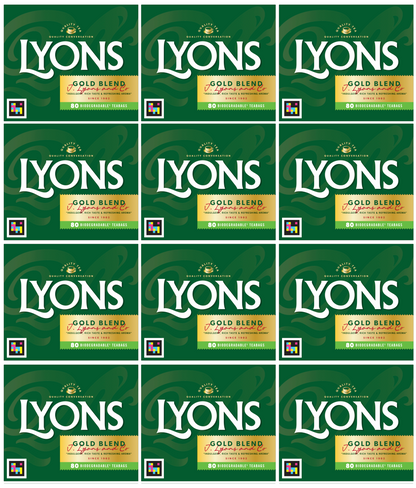 12 x Lyons Tea Gold 80's - 232G