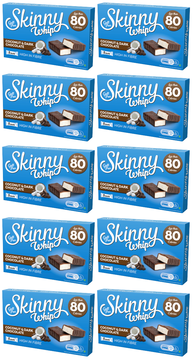 10 x Skinny Whip Coconut 5 Pack - 5 X 20G