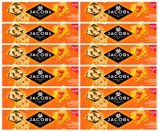 12 x Jacobs Cream Cracker - 300GM