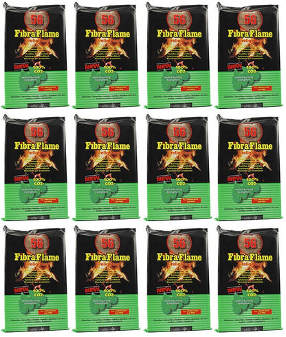 12 x Fibra Flame Eco Firelighters  - 56 PACK