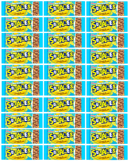 30 x Rice Krispies Squares Caramel & Chocolate 36Gm