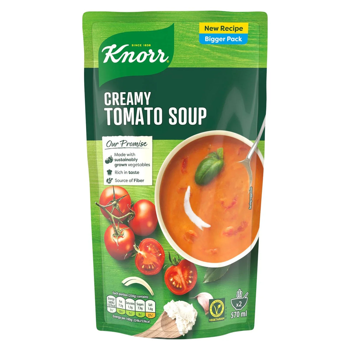 5 x Knorr Creamy Tomato Soup - 570MLS