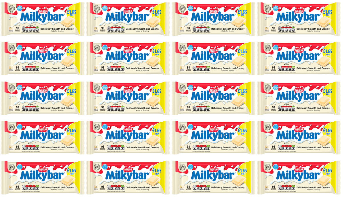 20 x Nestle Milkybar White Large Bar - 90GM