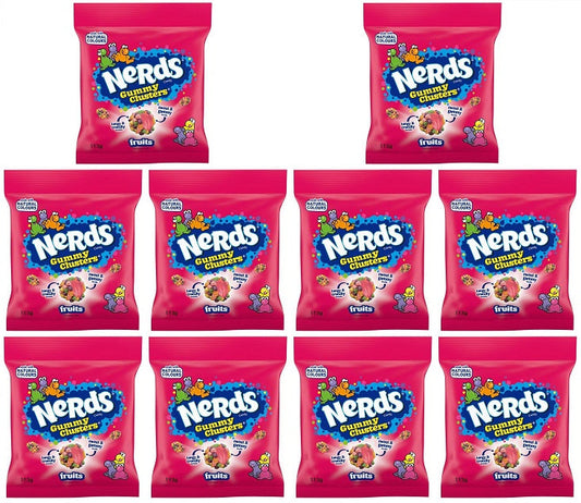 10 x Nerds Gummy Clusters Fruit-Flavour Candy 113G
