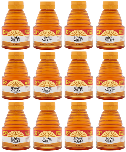 12 x Boyne Valley Honey Squeezy +33% Extra Free - 450G