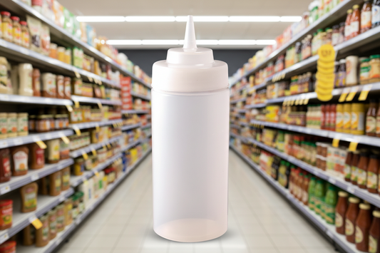 Vogue Clear Wide Neck Squeeze Bottle 16Oz