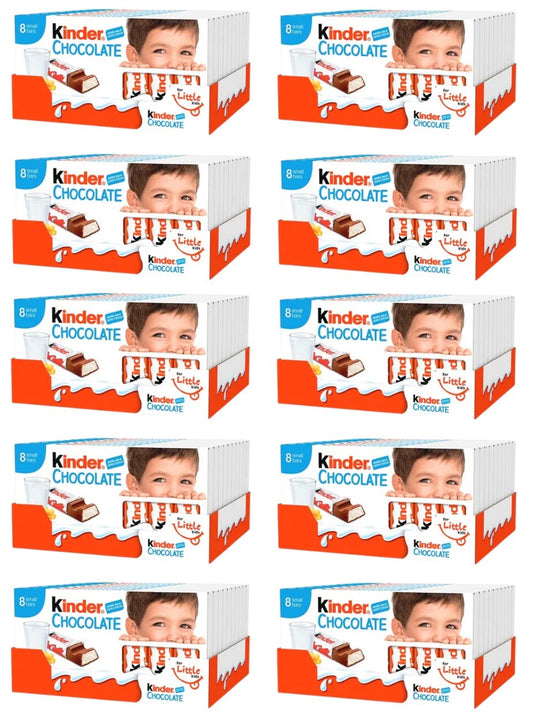 10 x Kinder Chocolate Mini Treat 8Pk - 100GM